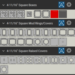 Bluebeam Toolset Electrical 4-11/16" Boxes Covers