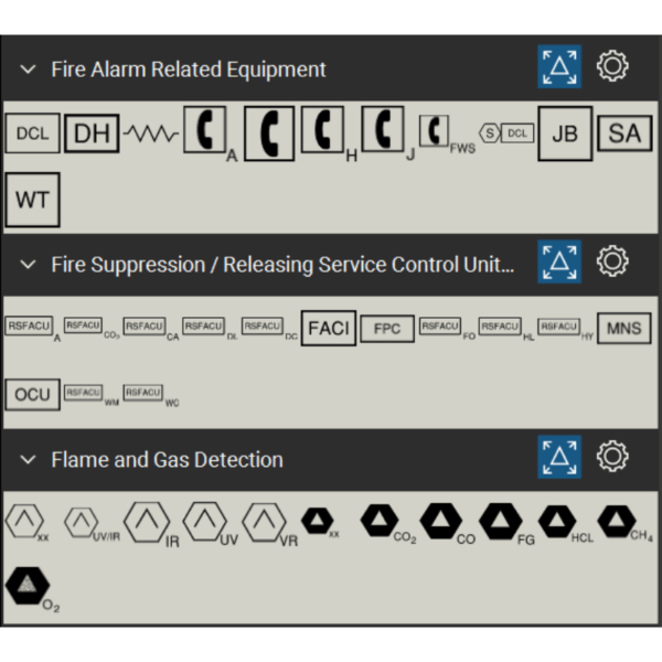 Bluebeam Tool Set Fire Alarm Symbols