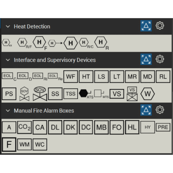 Bluebeam Tool Set Fire Alarm Symbols