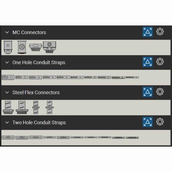 Bluebeam Toolset Conduit Straps and EMT Fittings