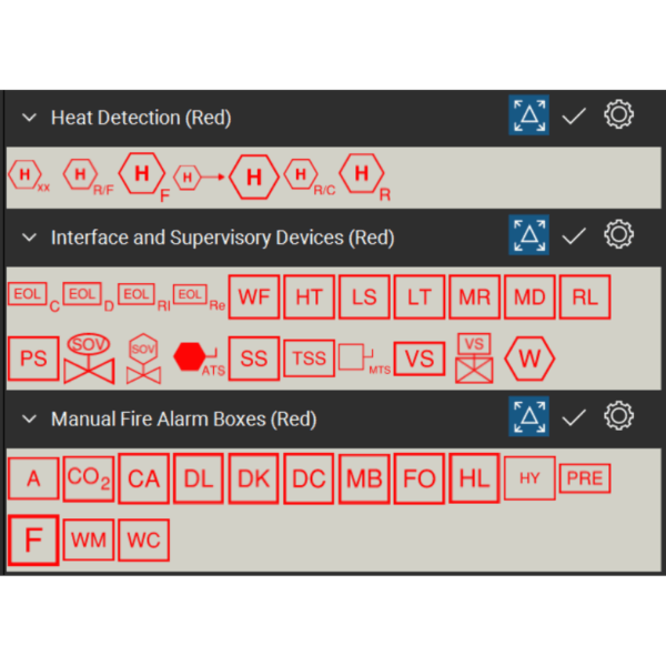 Bluebeam Tool Set Fire Alarm Symbols